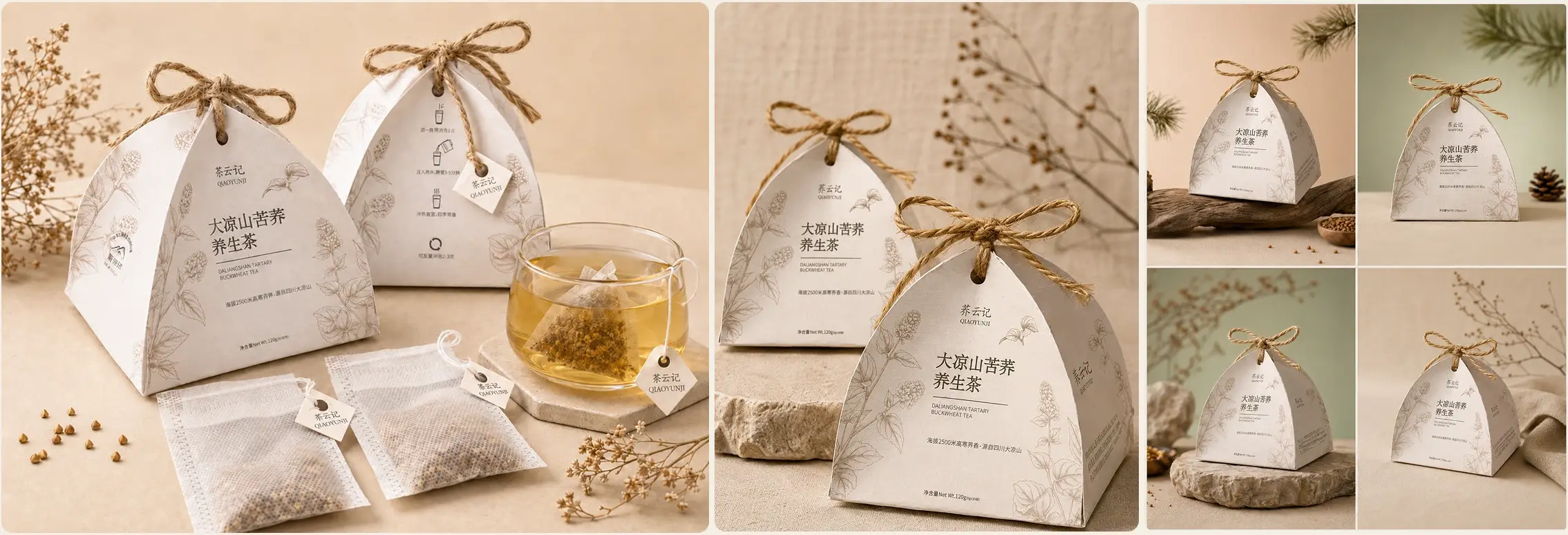 Qiaoyunji packaging render variations